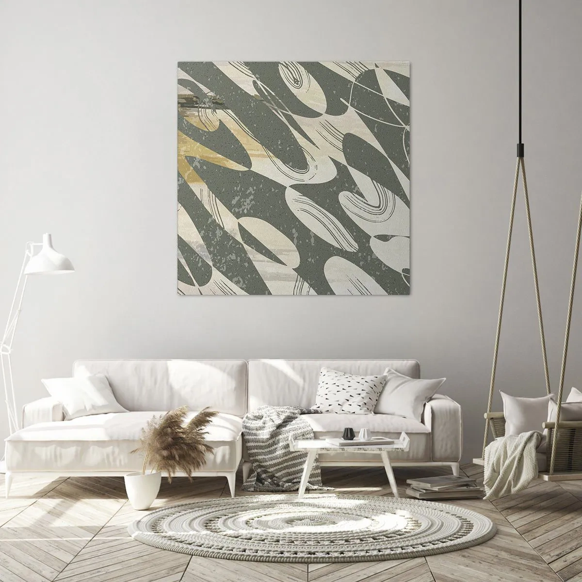 Impression sur toile - Image sur toile - Abstraction rythmique - 60x60 cm