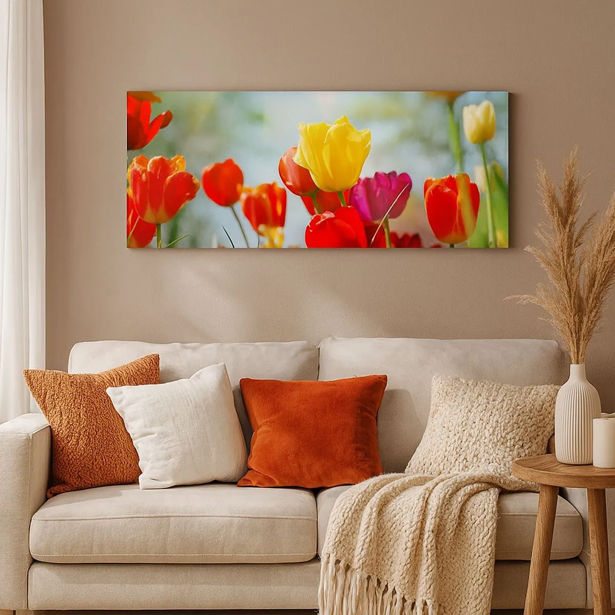 Impression sur toile - Image sur toile - Toutes les couleurs du soleil - 100x40 cm