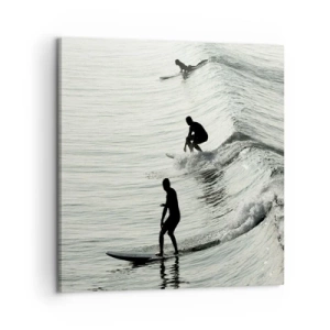 Impression sur toile - Image sur toile - A la rencontre de la vague - 60x60 cm