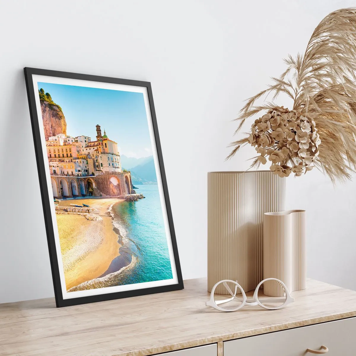 Affiche dans un cadre noir - Poster - La ville est incroyable - 61x91 cm