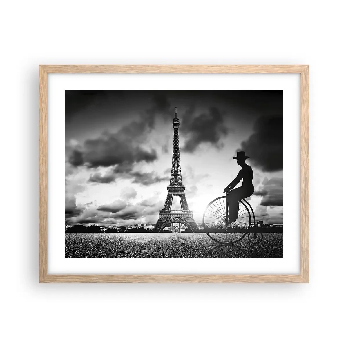 Affiche dans un chêne clair - Poster - Nostalgie de la Belle Epoque - 50x40 cm