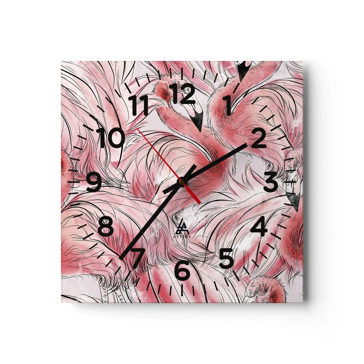 Horloge murale - Pendule murale - Oiseau corps de ballet - 40x40 cm
