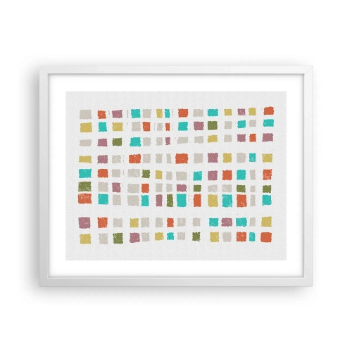 Affiche dans un cadre blanc - Poster - Jeu inconnu - 50x40 cm