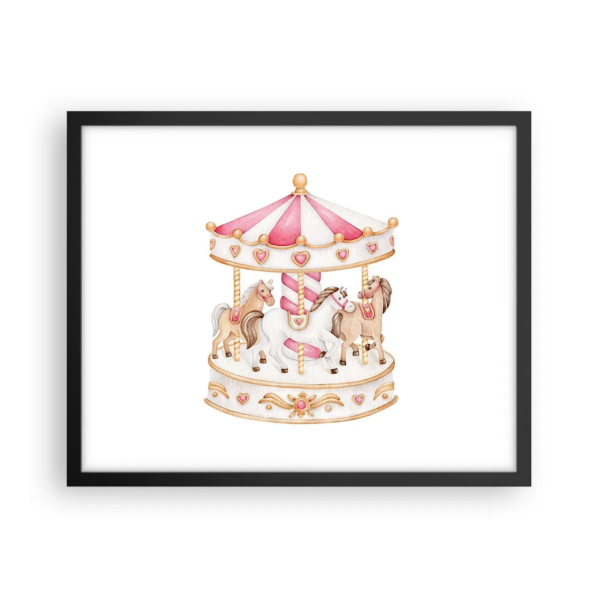 Affiche dans un cadre noir - Poster - Le doux monde de l'enfance - 50x40 cm