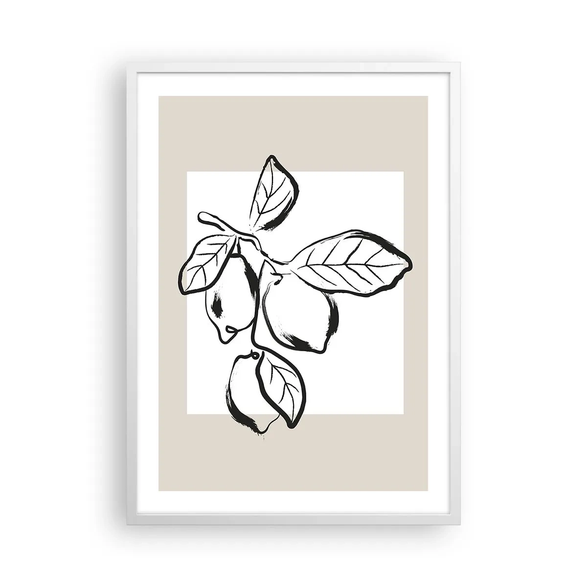 Affiche dans un cadre blanc - Poster - Où mûrit le citron… - 50x70 cm