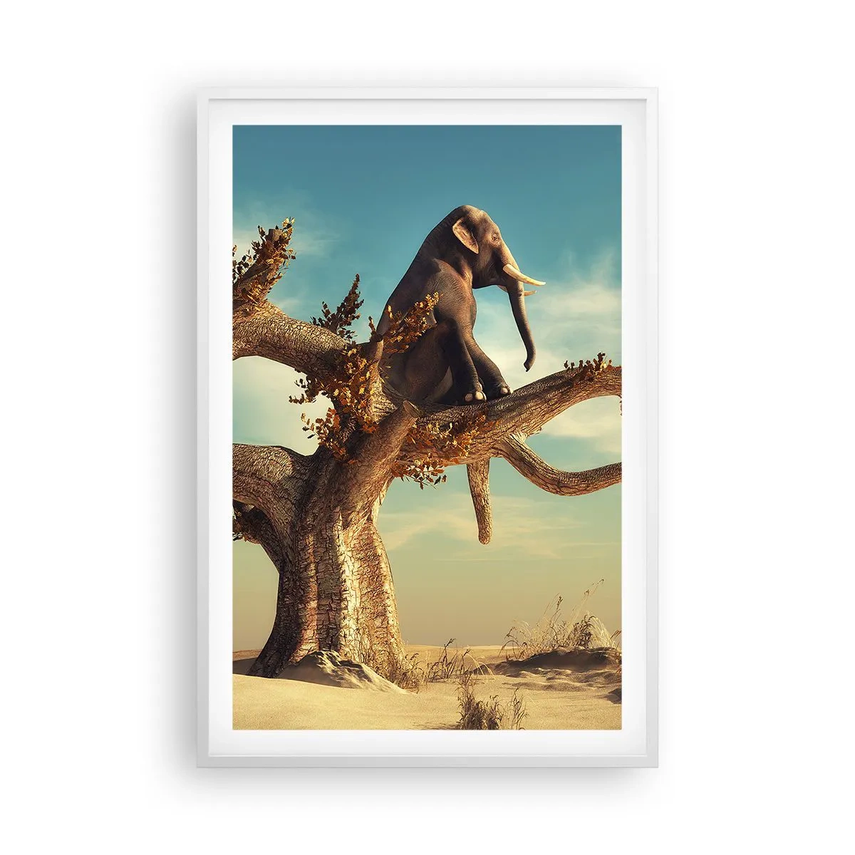 Affiche dans un cadre blanc - Poster - Nouveau point de vue - 61x91 cm