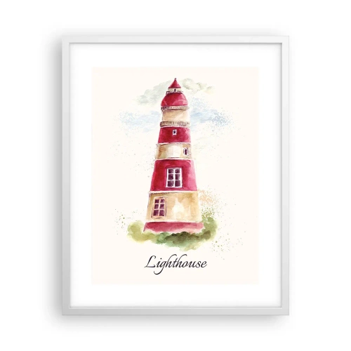 Affiche dans un cadre blanc - Poster - Il y a toujours beau temps autour - 40x50 cm