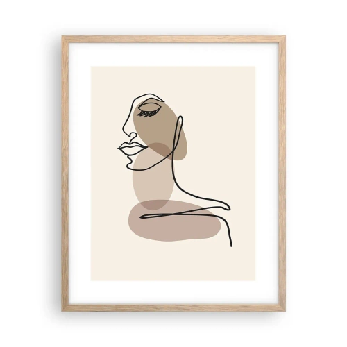 Affiche dans un chêne clair - Poster - S'écouter - 40x50 cm