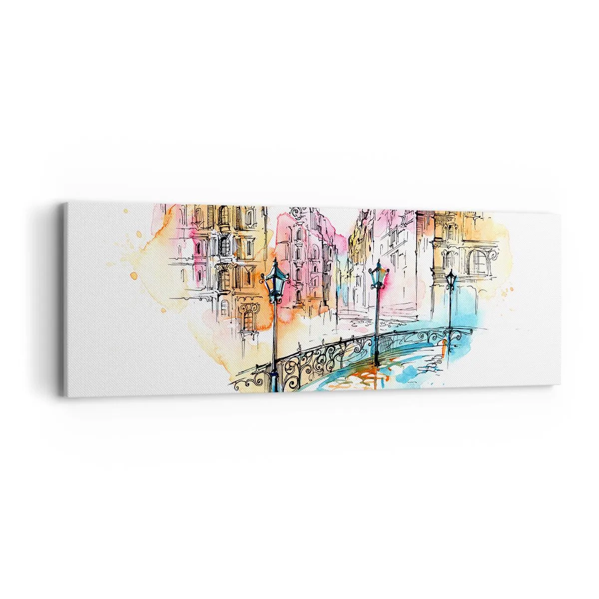 Impression sur toile - Image sur toile - Le coeur de la ville - 90x30 cm