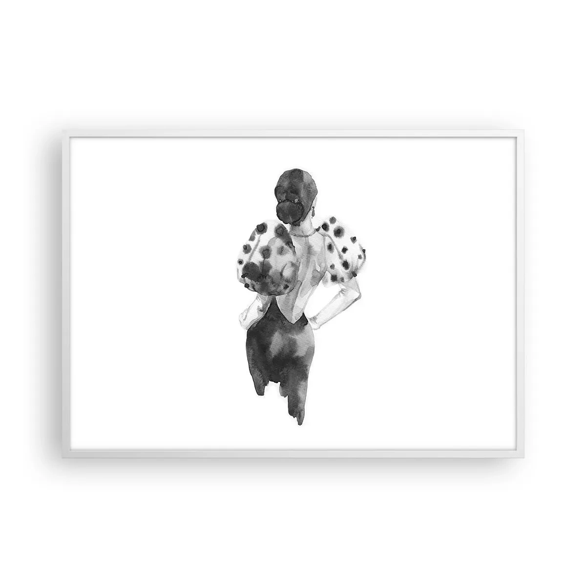 Affiche dans un cadre blanc - Poster - Elle est passée juste à côté - 100x70 cm