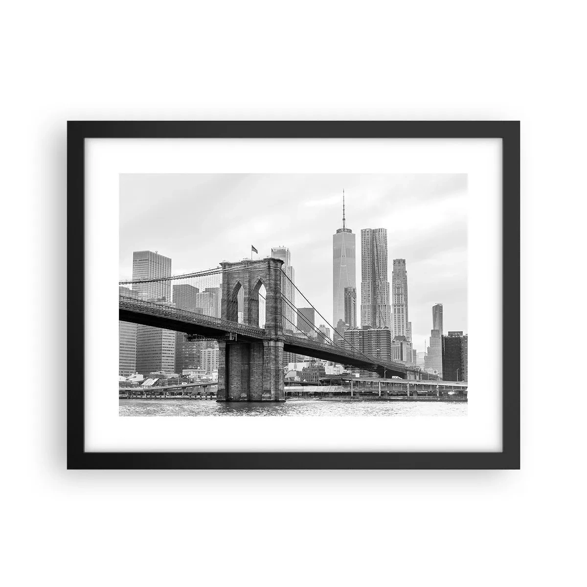 Affiche dans un cadre noir - Poster - Climat New-Yorkais - 40x30 cm