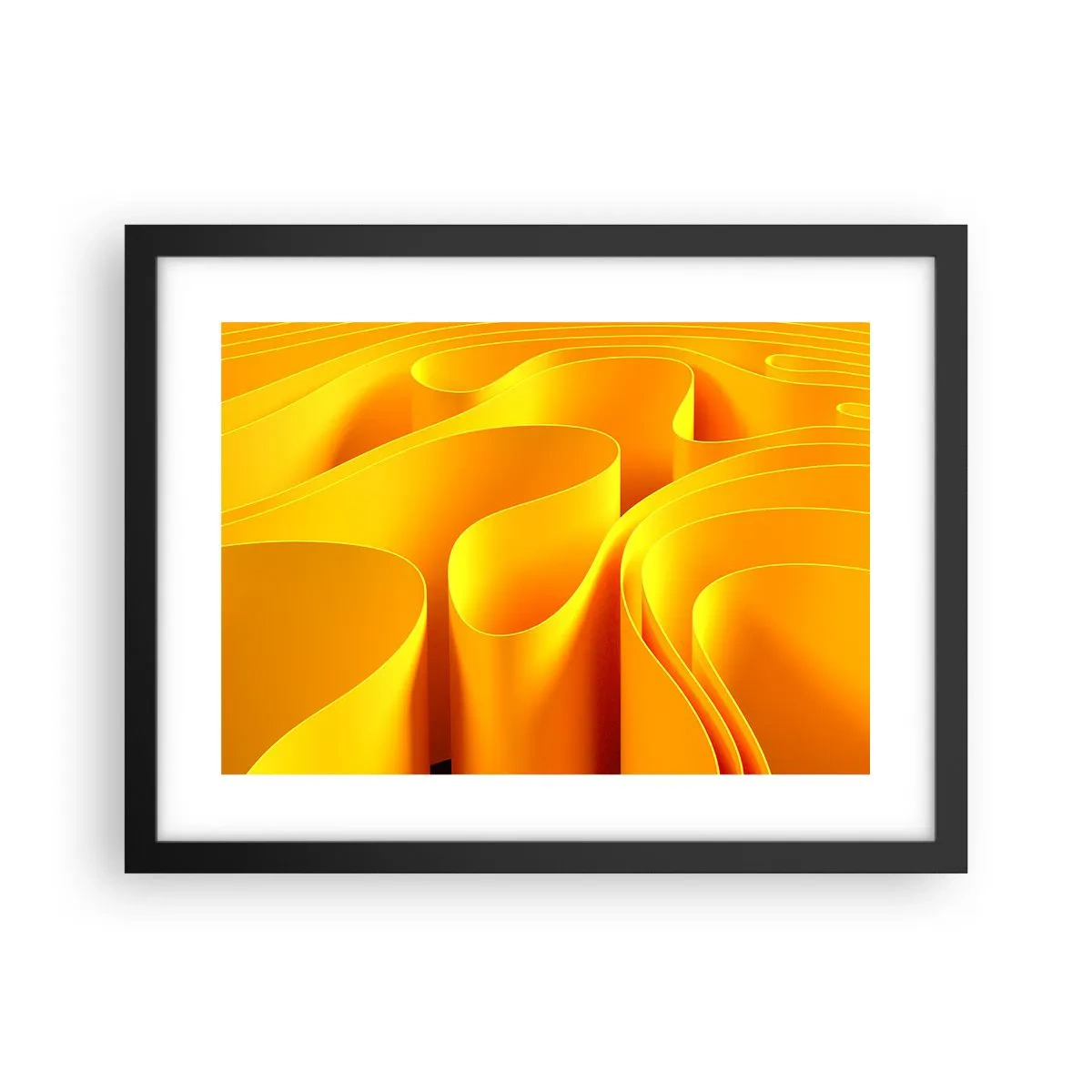 Affiche dans un cadre noir - Poster - Comme les vagues du soleil - 40x30 cm