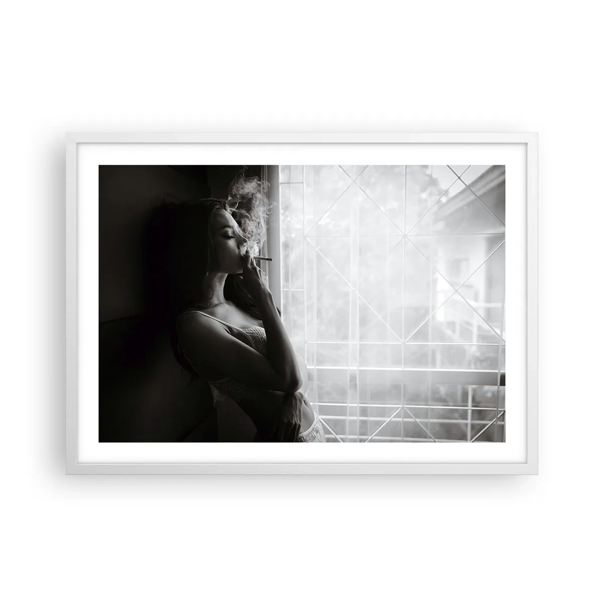 Affiche dans un cadre blanc - Poster - Vous sentez-vous libre ? - 70x50 cm