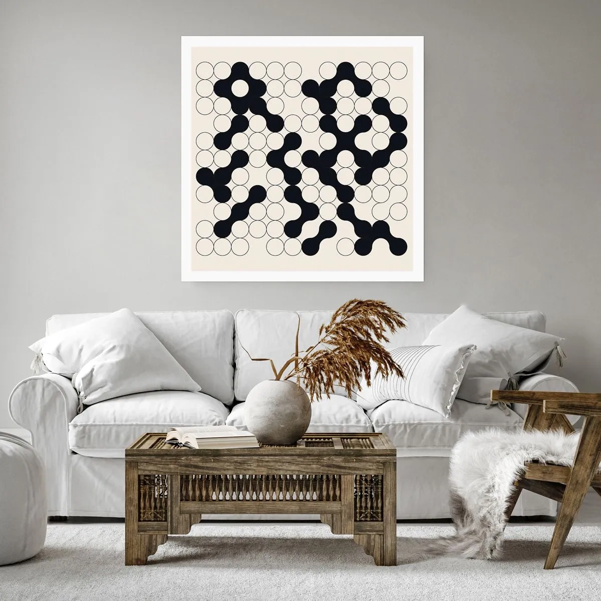 Affiche - Poster - Jeu chinois – variation - 30x30 cm