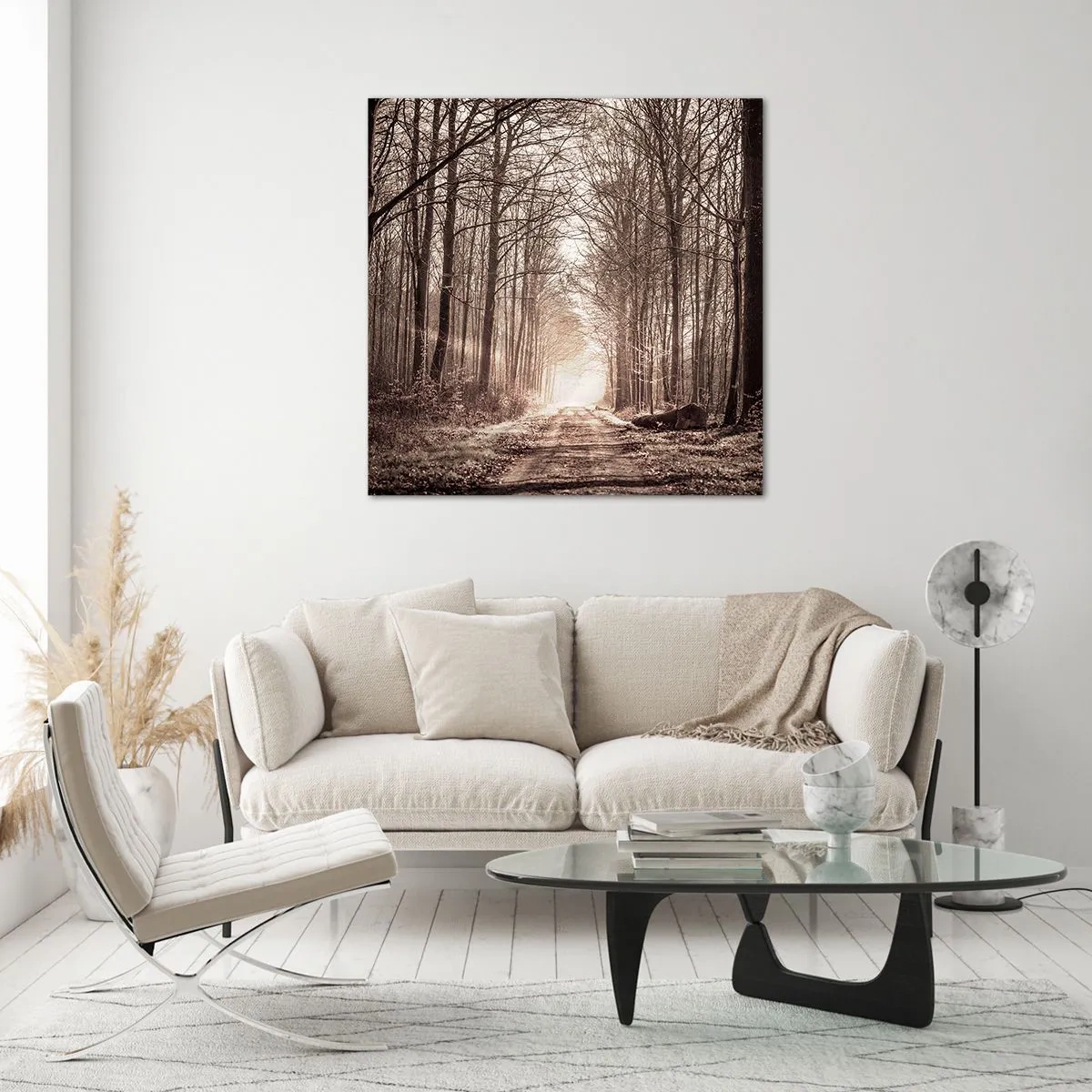 Impression sur verre - Image sur verre - Cathédrale de la forêt - 70x70 cm