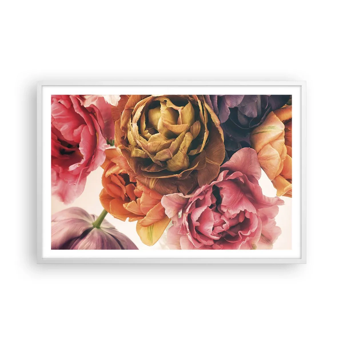 Affiche dans un cadre blanc - Poster - La fête de la vie - 91x61 cm