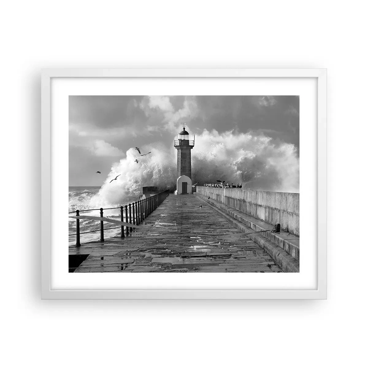 Affiche dans un cadre blanc - Poster - Sans peur - 50x40 cm