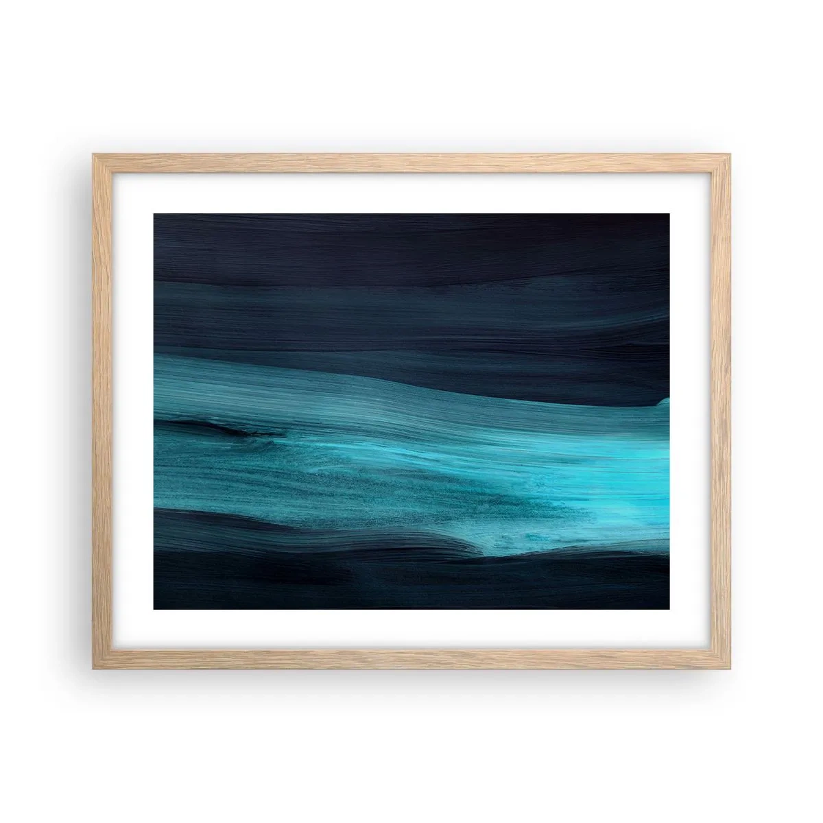 Affiche dans un chêne clair - Poster - Suivez le courant - 50x40 cm