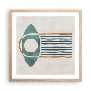 Affiche dans un chêne clair - Poster - Signes et rituels - 50x50 cm