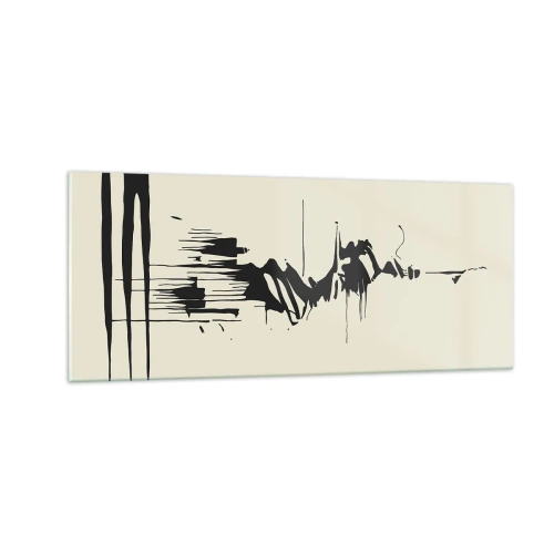 Impression sur verre - Image sur verre - Abstraction hâtive - 100x40 cm