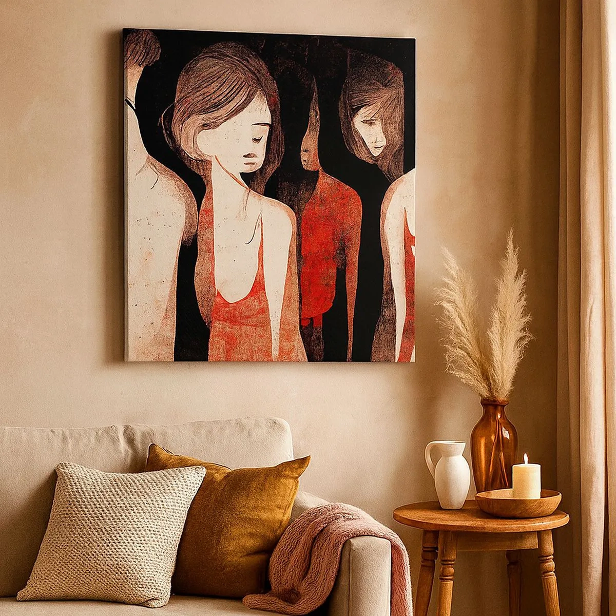 Impression sur toile - Image sur toile - Madones des ténèbres - 30x30 cm