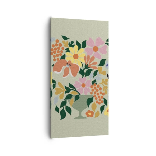 Impression sur toile - Image sur toile - Un bouquet plein de vie - 65x120 cm