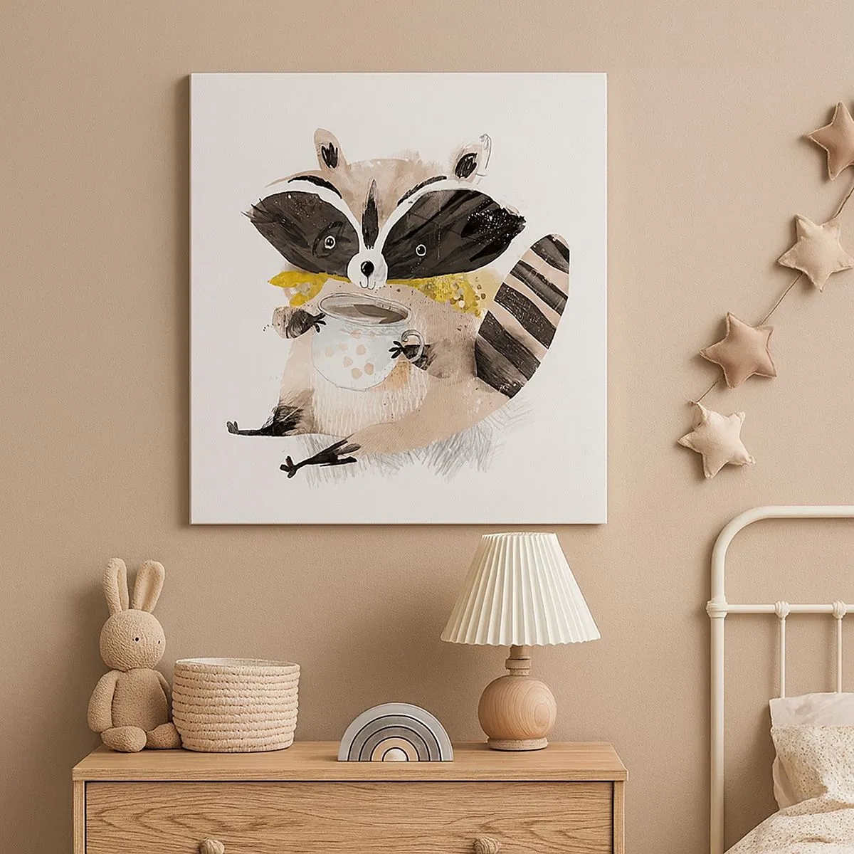 Impression sur toile - Image sur toile - Mon ami le raton laveur - 30x30 cm