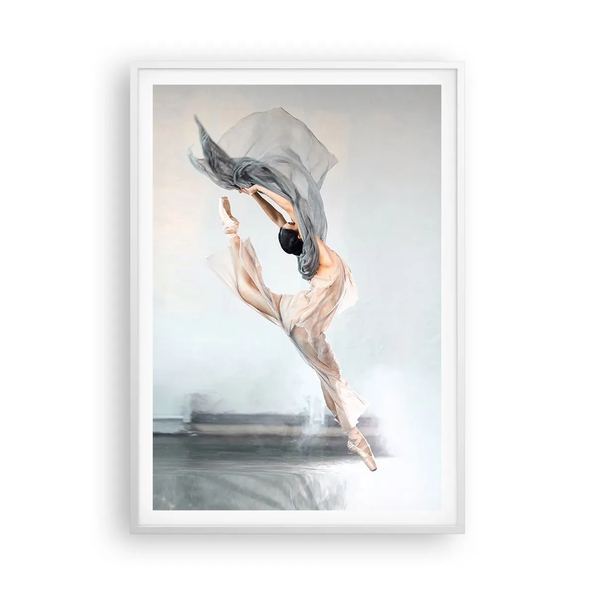 Affiche dans un cadre blanc - Poster - Dans le ravissement de la danse - 70x100 cm