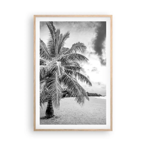 Affiche dans un chêne clair - Poster - Quand tu aspires à la solitude - 61x91 cm