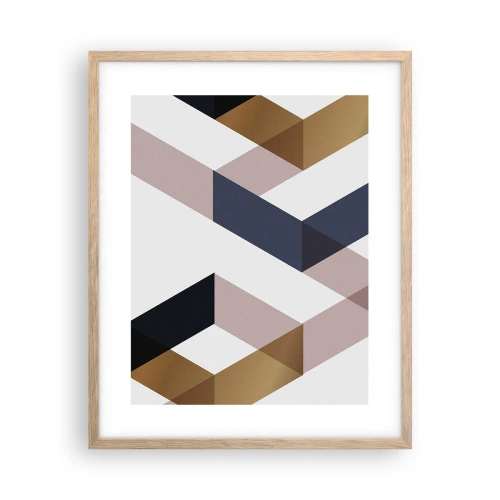 Affiche dans un chêne clair - Poster - Plats et angles - 40x50 cm