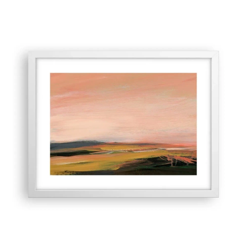 Affiche dans un cadre blanc - Poster - Dans les tons de roses - 40x30 cm