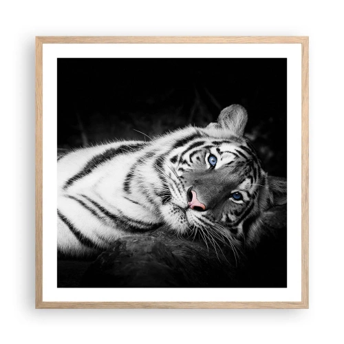 Affiche dans un chêne clair - Poster - Sauvagerie et paix - 60x60 cm