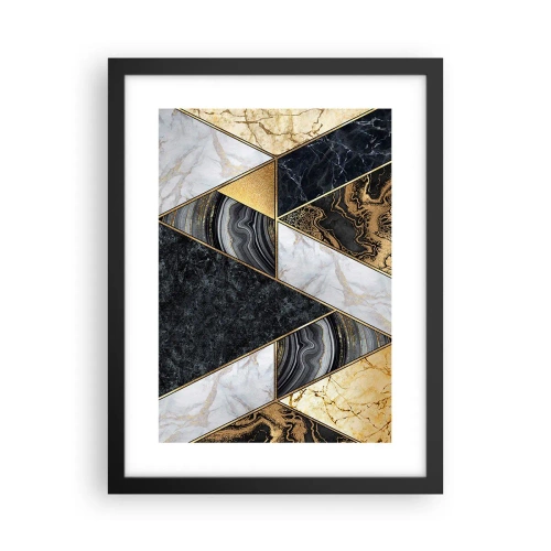 Affiche dans un cadre noir - Poster - Pierre après pierre - 30x40 cm