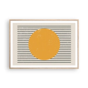 Affiche dans un chêne clair - Poster - Le pouvoir de la simplicité - 100x70 cm