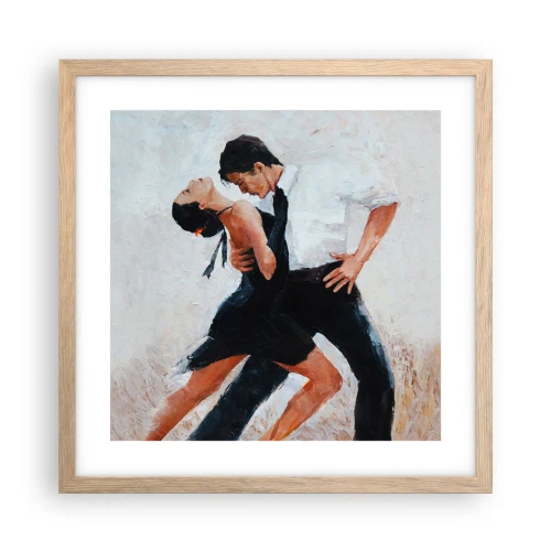 Affiche dans un chêne clair - Poster - Tango de mes rêves et pensées - 40x40 cm