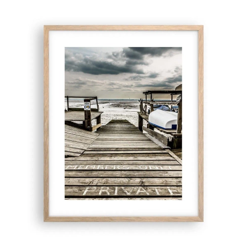 Affiche dans un chêne clair - Poster - Plage de minuit - 40x50 cm