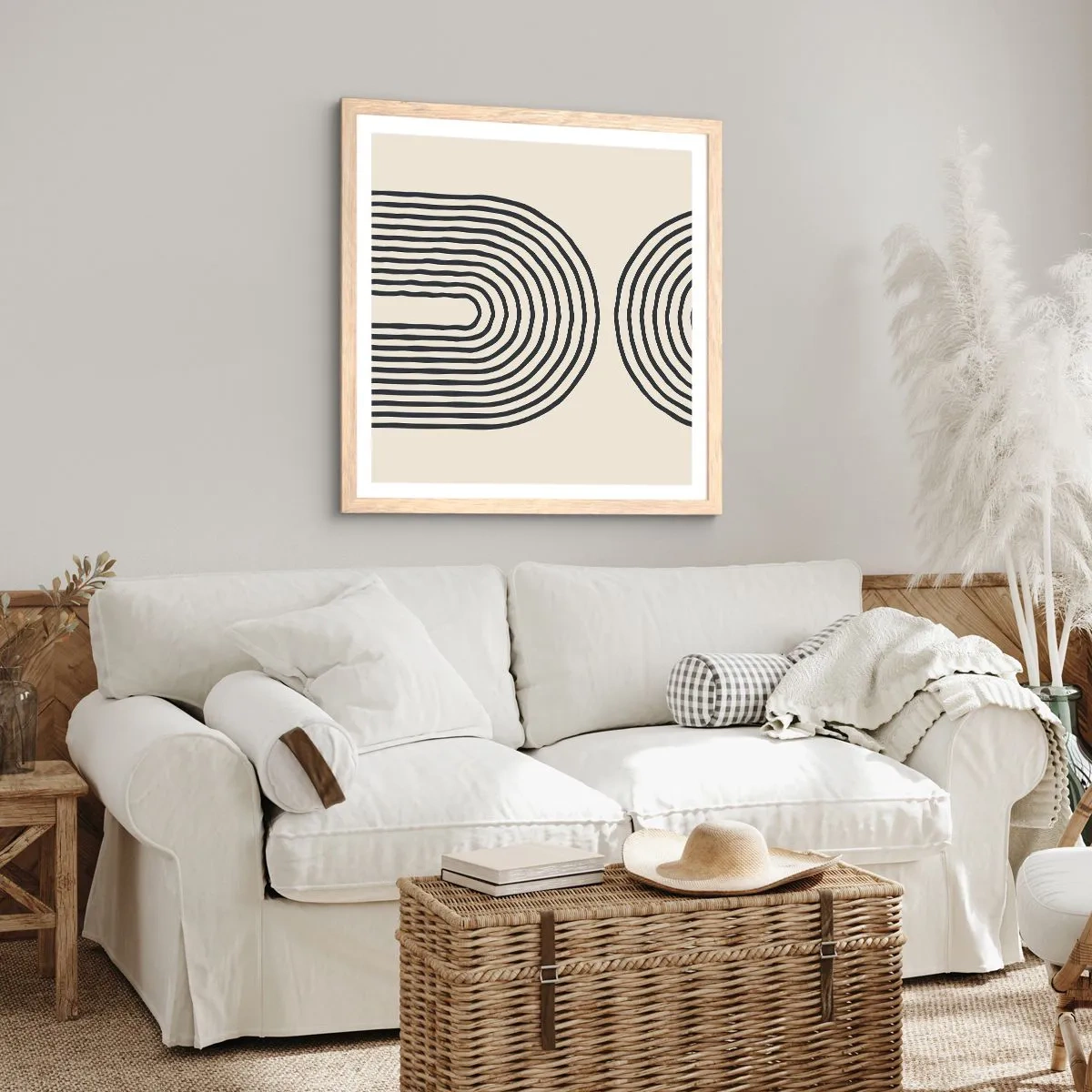 Affiche dans un chêne clair - Poster - Dans un instant... - 40x40 cm