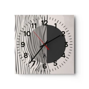 Horloge murale - Pendule murale - Demi composition - 30x30 cm