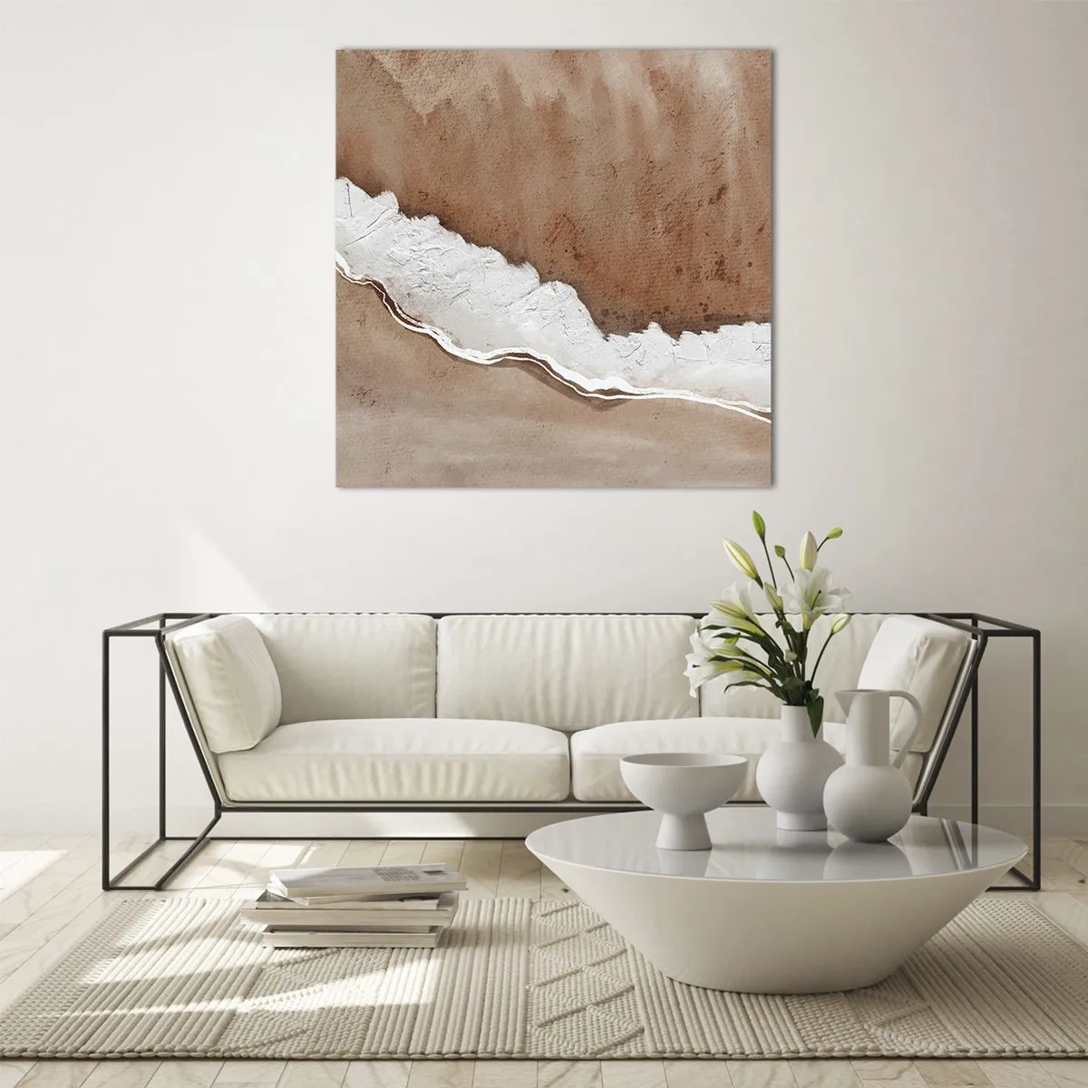 Impression sur verre - Image sur verre - Dans des couleurs de la terre - 30x30 cm