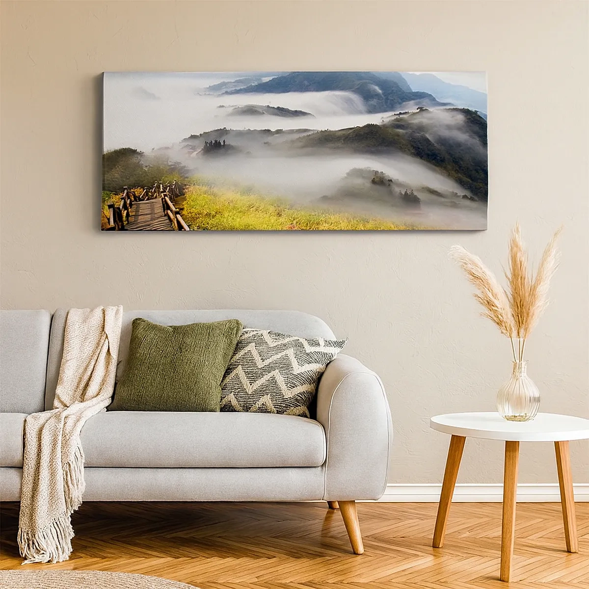 Impression sur toile - Image sur toile - Tissé d'éblouissement et de brouillard - 30x30 cm