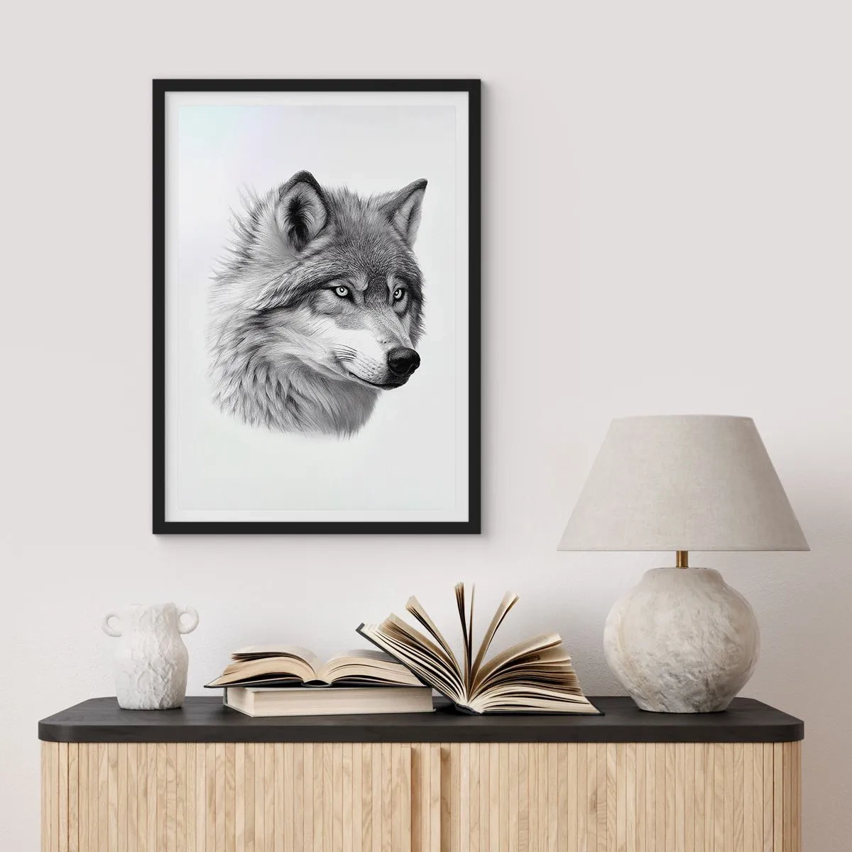 Affiche dans un cadre noir - Poster - Alpha – sans aucun doute - 40x50 cm