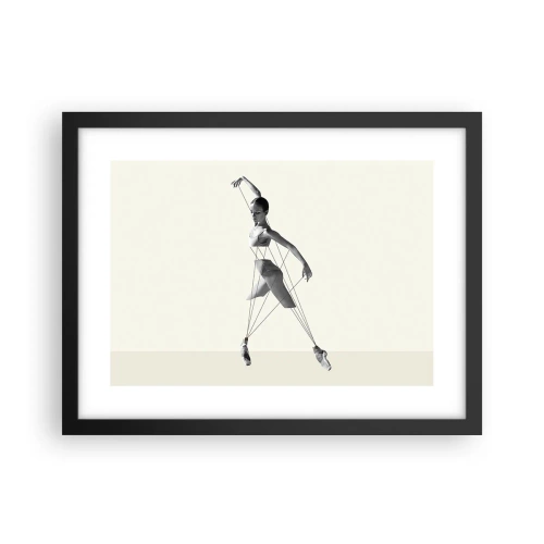 Affiche dans un cadre noir - Poster - Dans le théatre de la vie - 40x30 cm