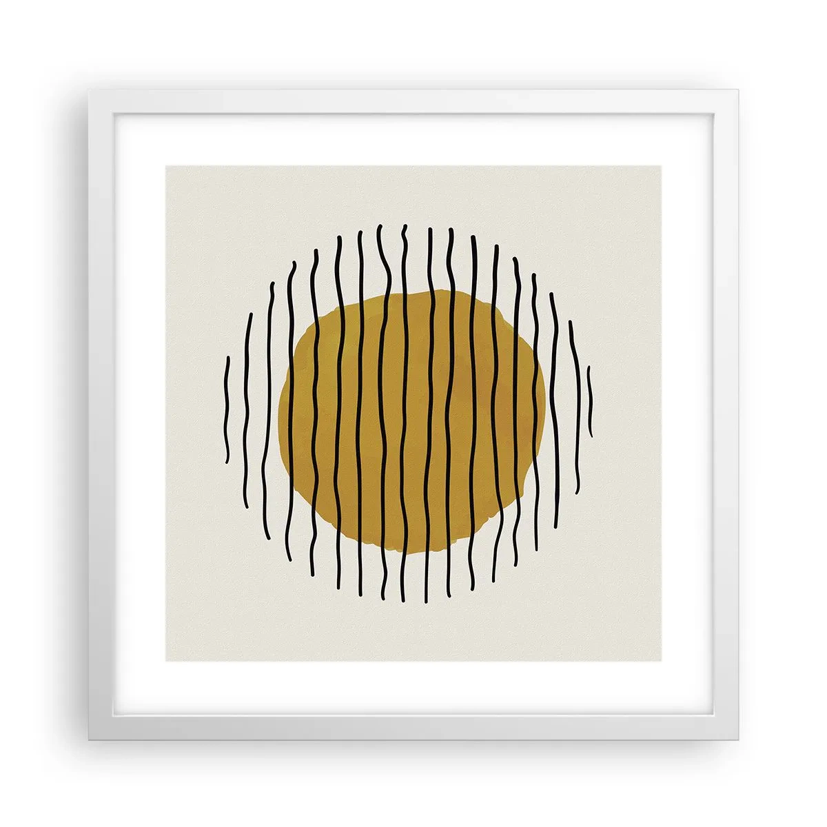 Affiche dans un cadre blanc - Poster - Abstraction tremblante de chaleur - 40x40 cm