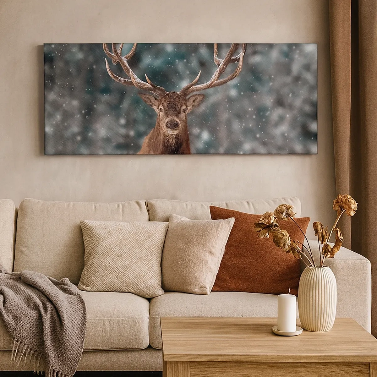 Impression sur toile - Image sur toile - Roi de la forêt couronné - 30x30 cm