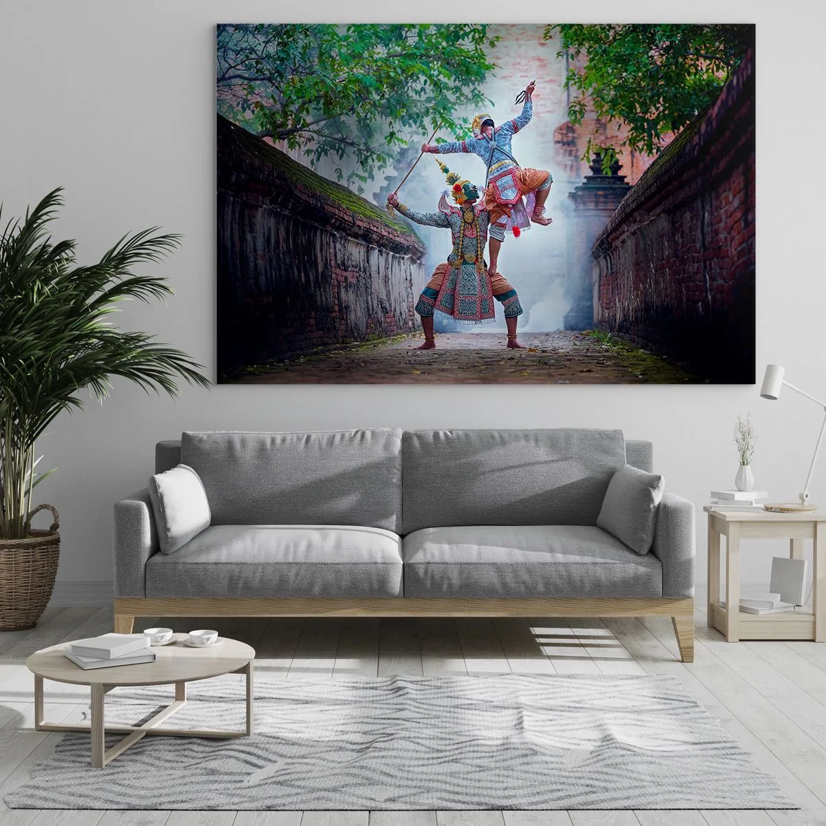 Impression sur verre - Image sur verre - Danse traditionnelle dans un cadre historique aux couleurs vibrantes - 70x50cm - La danse est d'une beauté dévastatrice - Décoration murale moderne pour le salon et la chambre ARTTOR