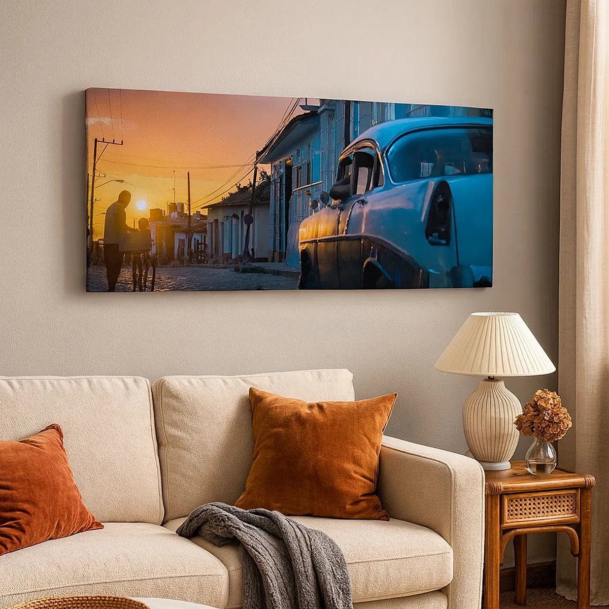 Impression sur toile - Image sur toile - Ici, le temps ralentit - 100x40 cm