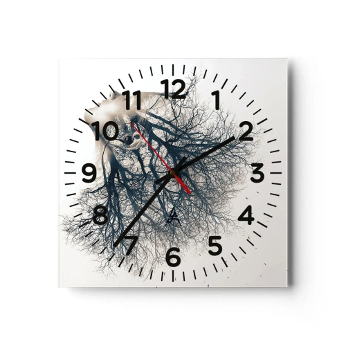 Horloge murale - Pendule murale - Écouter le murmure des arbres - 30x30 cm