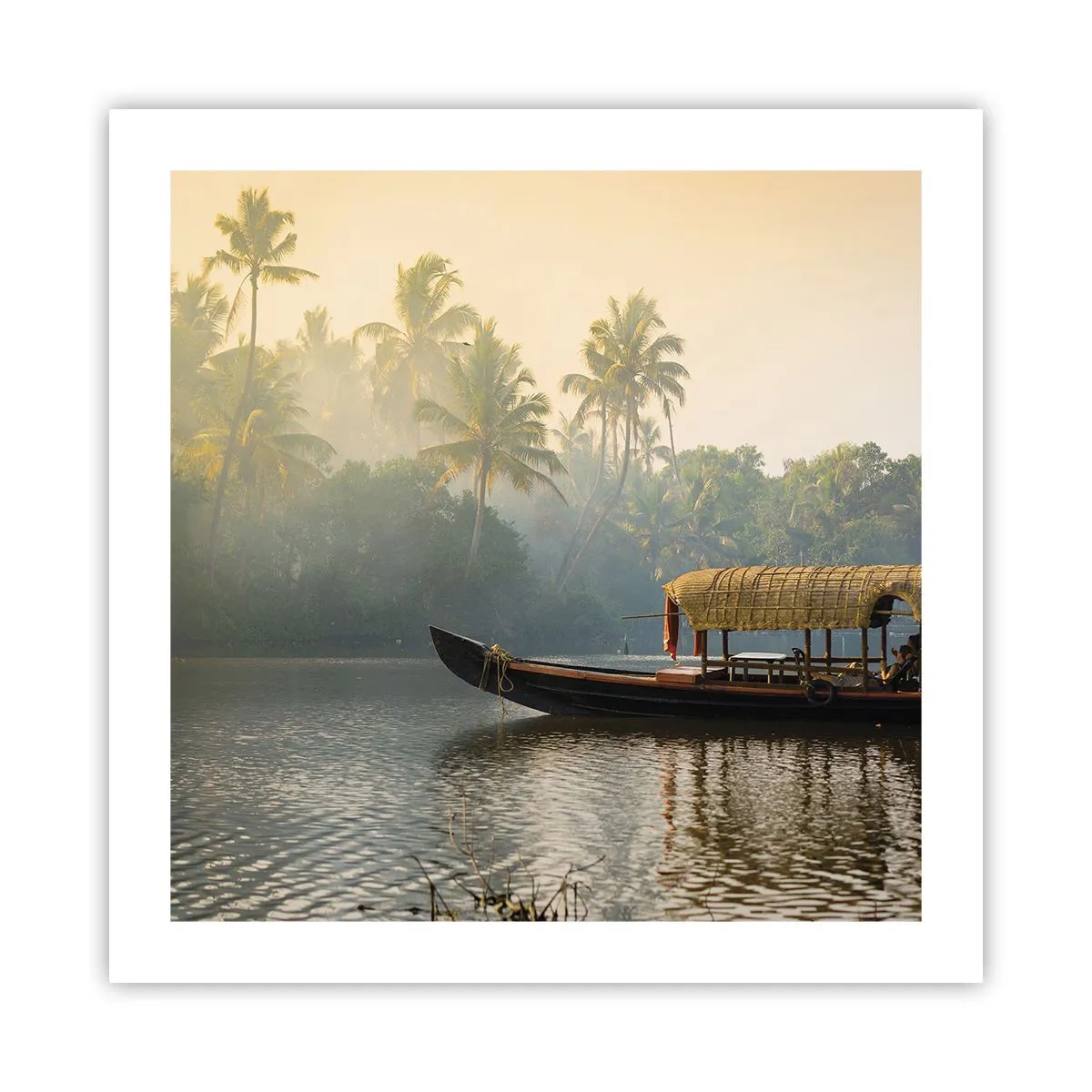 Affiche - Poster - Maison sur la rivière - 50x50 cm