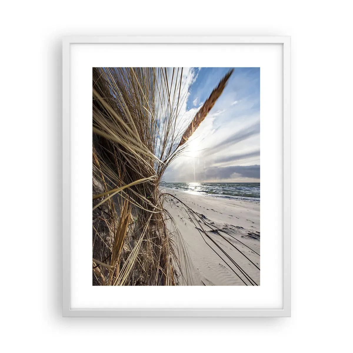 Affiche dans un cadre blanc - Poster - Rencontre des éléments - 40x50 cm