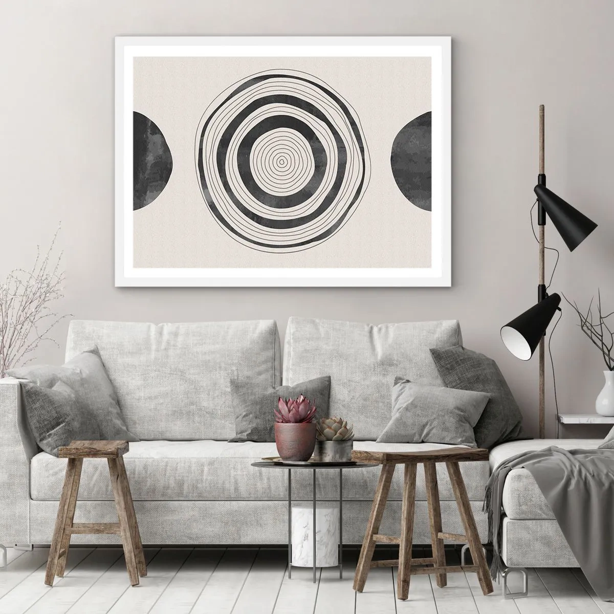 Affiche dans un cadre blanc - Poster - Ce qui est important c'est ce qu'il y a entre les deux - 100x70 cm